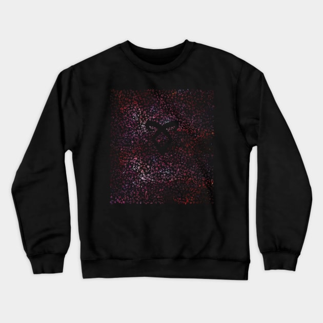 Shadowhunters rune / The mortal instruments - pattern / texture with vanishing angelic power rune (red galaxy) - Clary, Alec, Jace, Izzy, Magnus Crewneck Sweatshirt by Vane22april